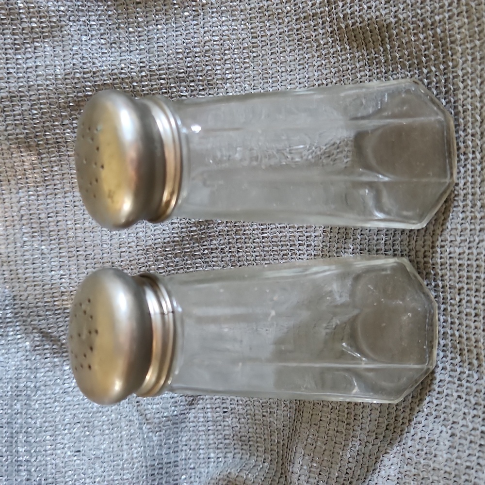 Westinghouse Gemco Salt Pepper Shakers Clear Glass